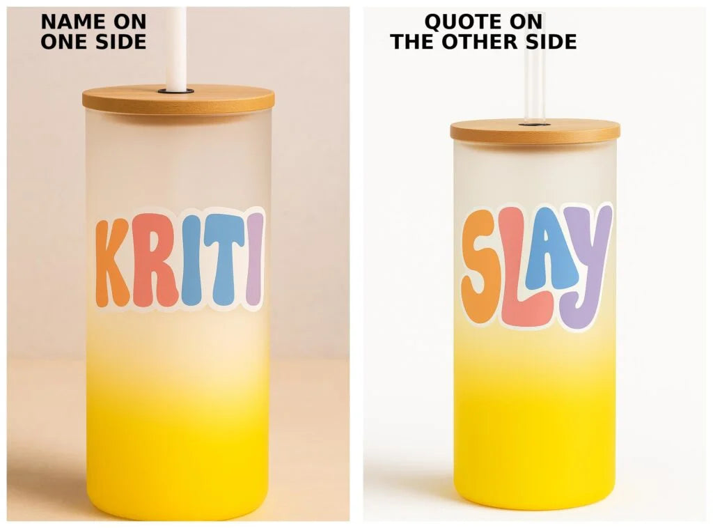 Custom name tumbler with motivational quote