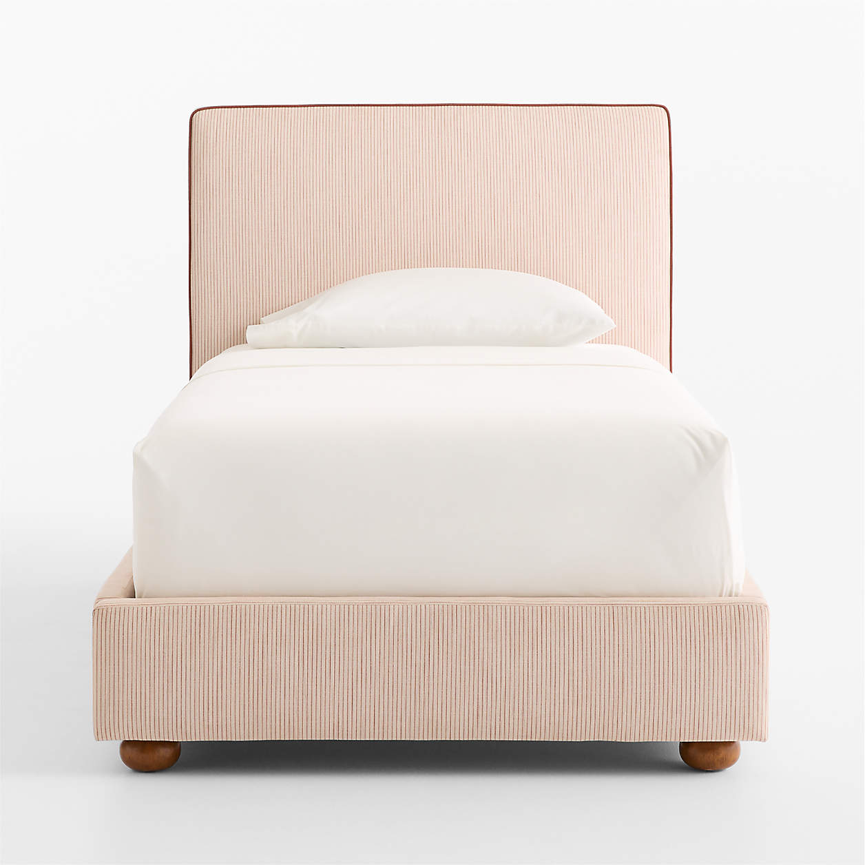 Peachy Dream Ivory Cotton Linen Kids Small  Storage Bed