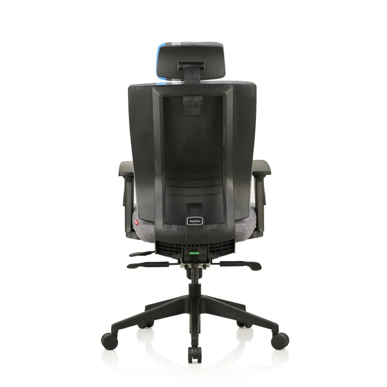 Liberate Game High Back Fabric Chair with Dynaflex Back Support to Provide Dual Frame Flexibility & Seat Depth Adjustment(Blue)