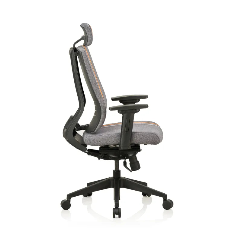 Liberate Game High Back Fabric Chair with Dynaflex Back Support to Provide Dual Frame Flexibility & Seat Depth Adjustment(Orange)