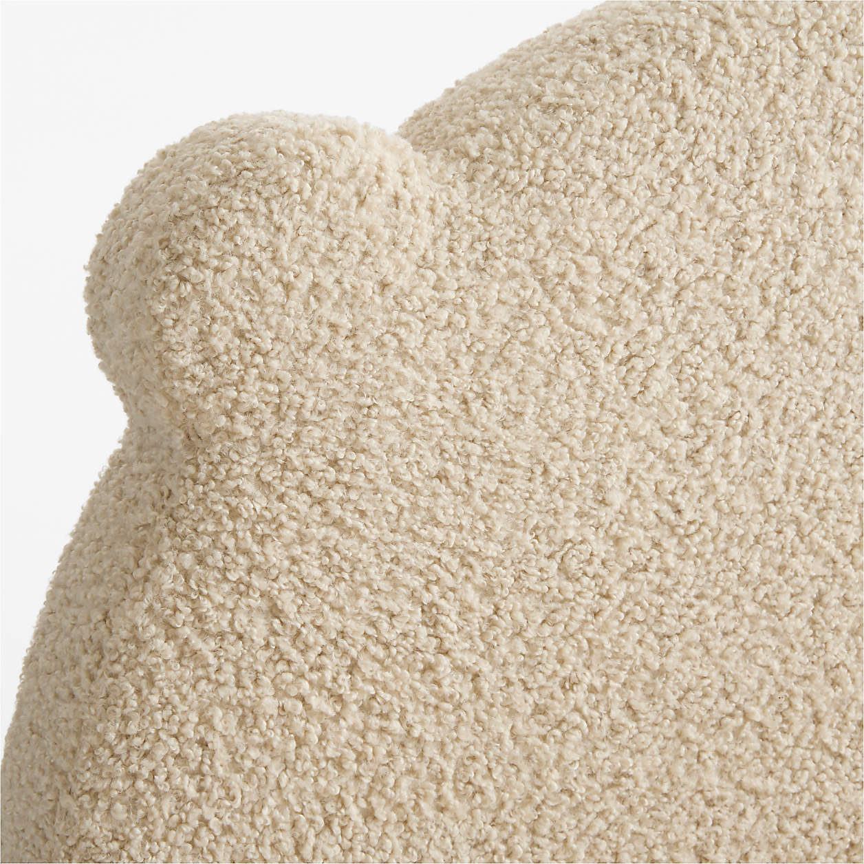Princess Wave Cream Boucle Kids Big  Storage Bed