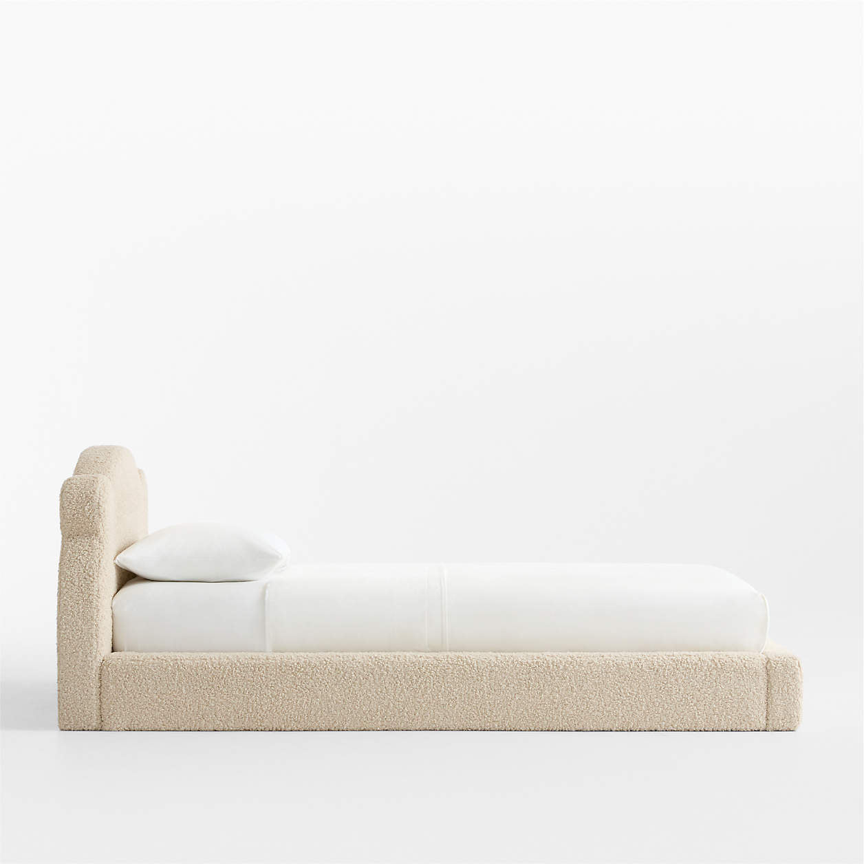 Princess Wave Cream Boucle Kids Small  Storage Bed