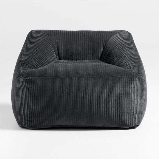Charcoal Corduroy Velvet Corduroy Kids Sofa Chair