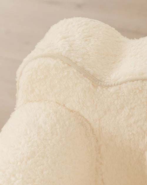 Cream Arch Cloud Sherpa Kids Sofa Chair