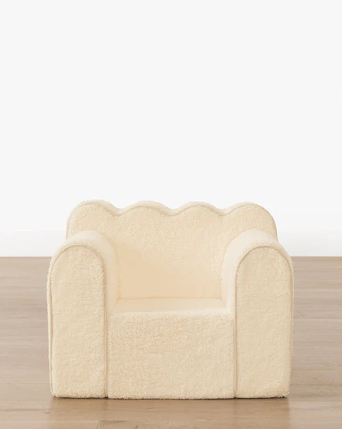 Cream Arch Cloud Sherpa Kids Sofa Chair