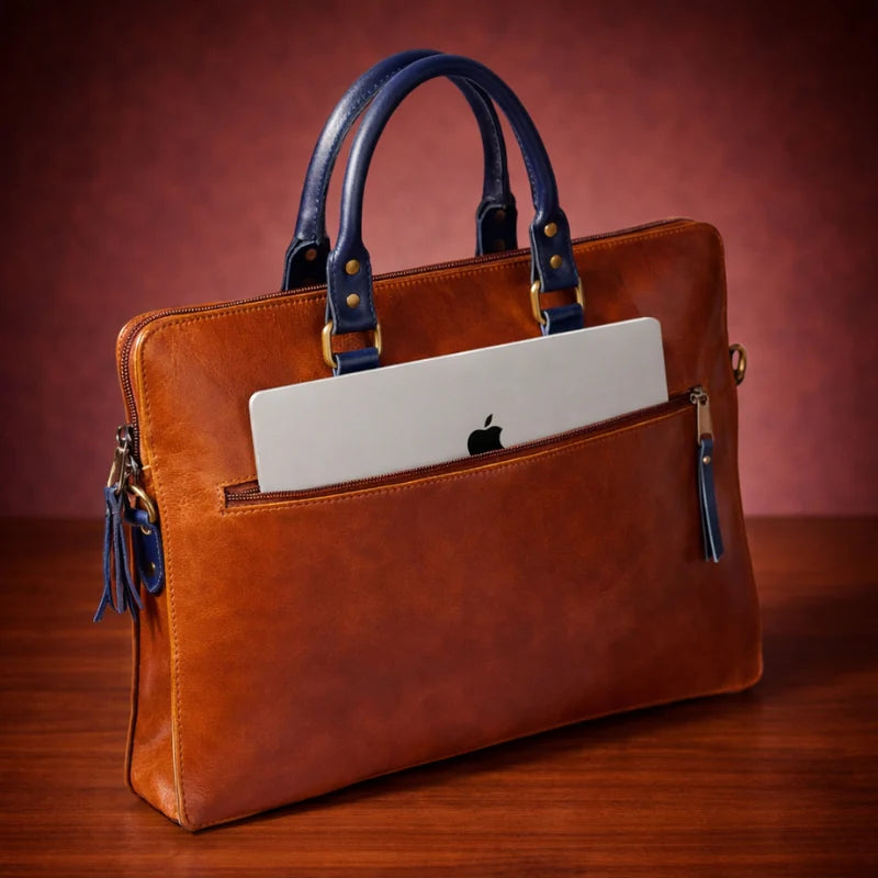 Lynx Leather Laptop Bag