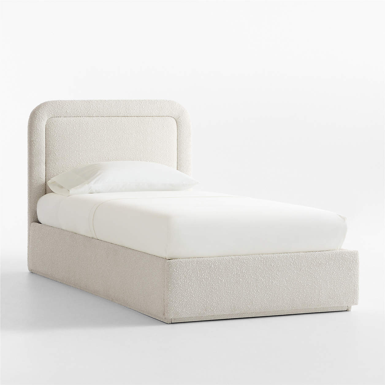 Marshmallow Cream Boucle Kids Small  Storage Bed