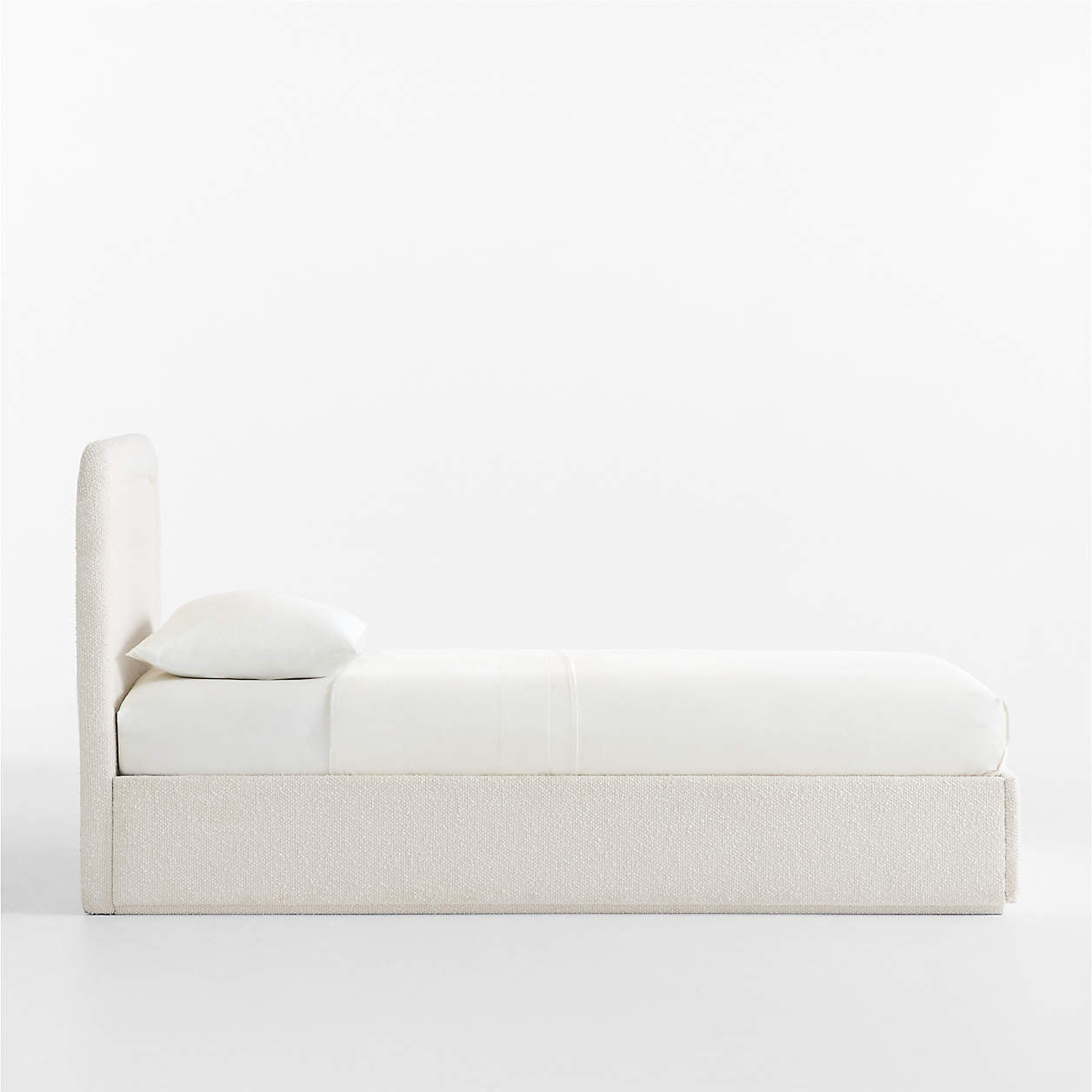 Marshmallow Cream Boucle Kids Small  Storage Bed
