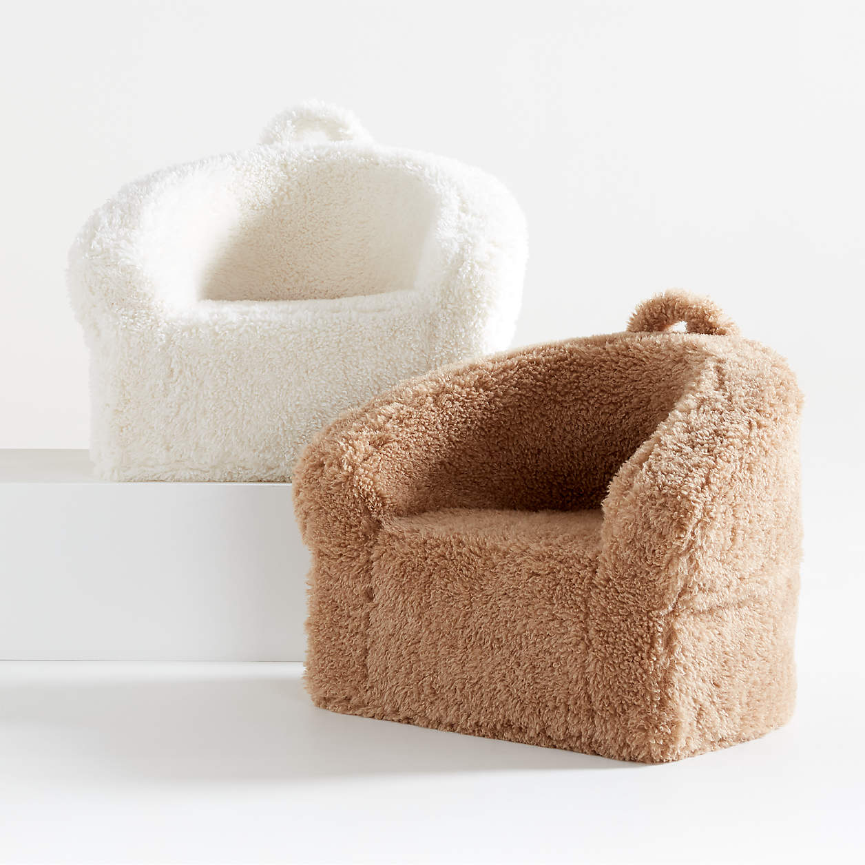 Caramel Teddy Mangolian Faux Fur Kids Sofa Chair