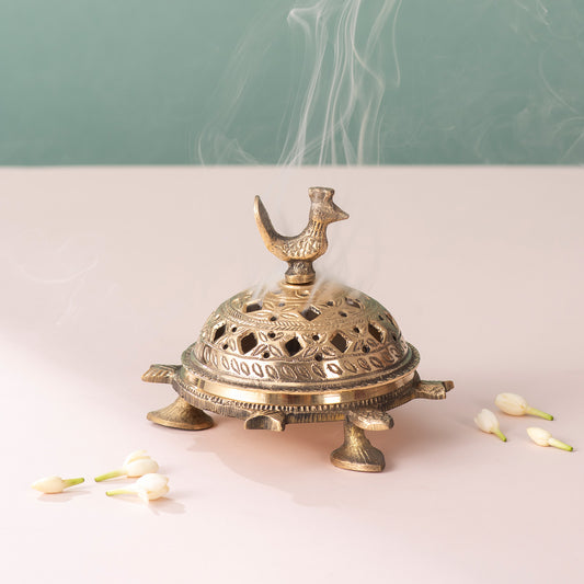 Elegant Turtle Incense Holder Decor