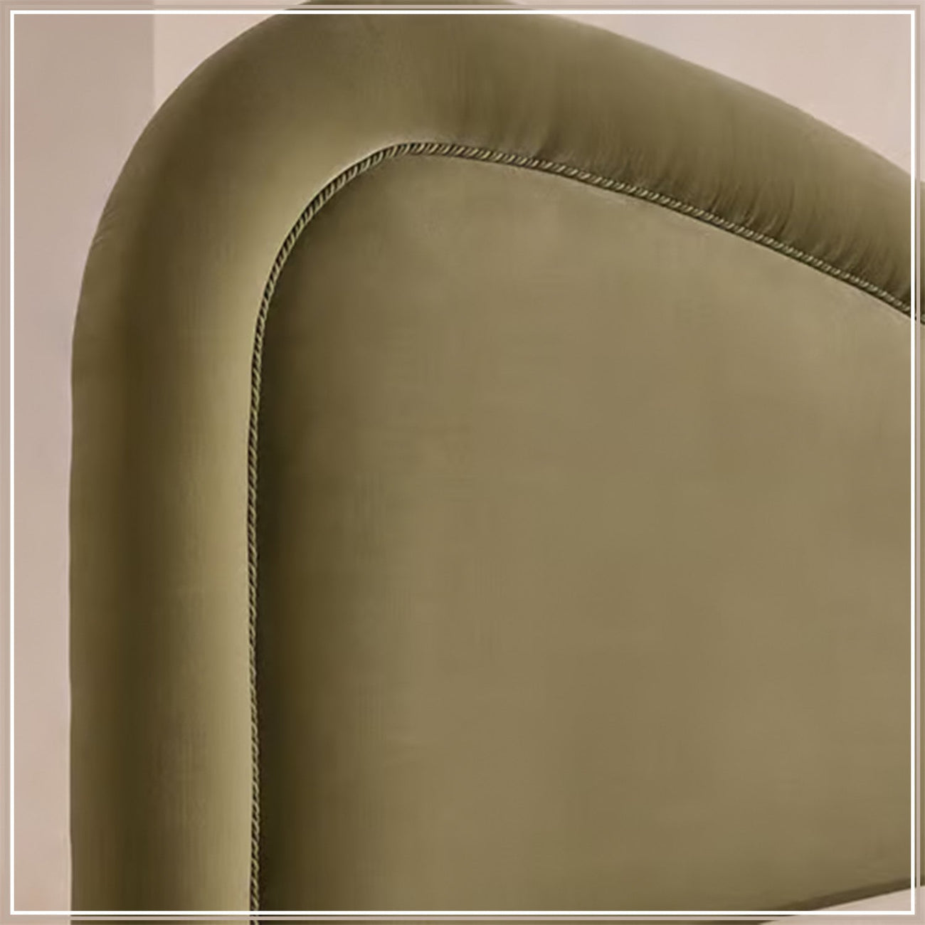 Elaris Curve Comfort Queen Size Bed in Lichen Velvet with Engineer Wood Frame & Hydraulic Storage