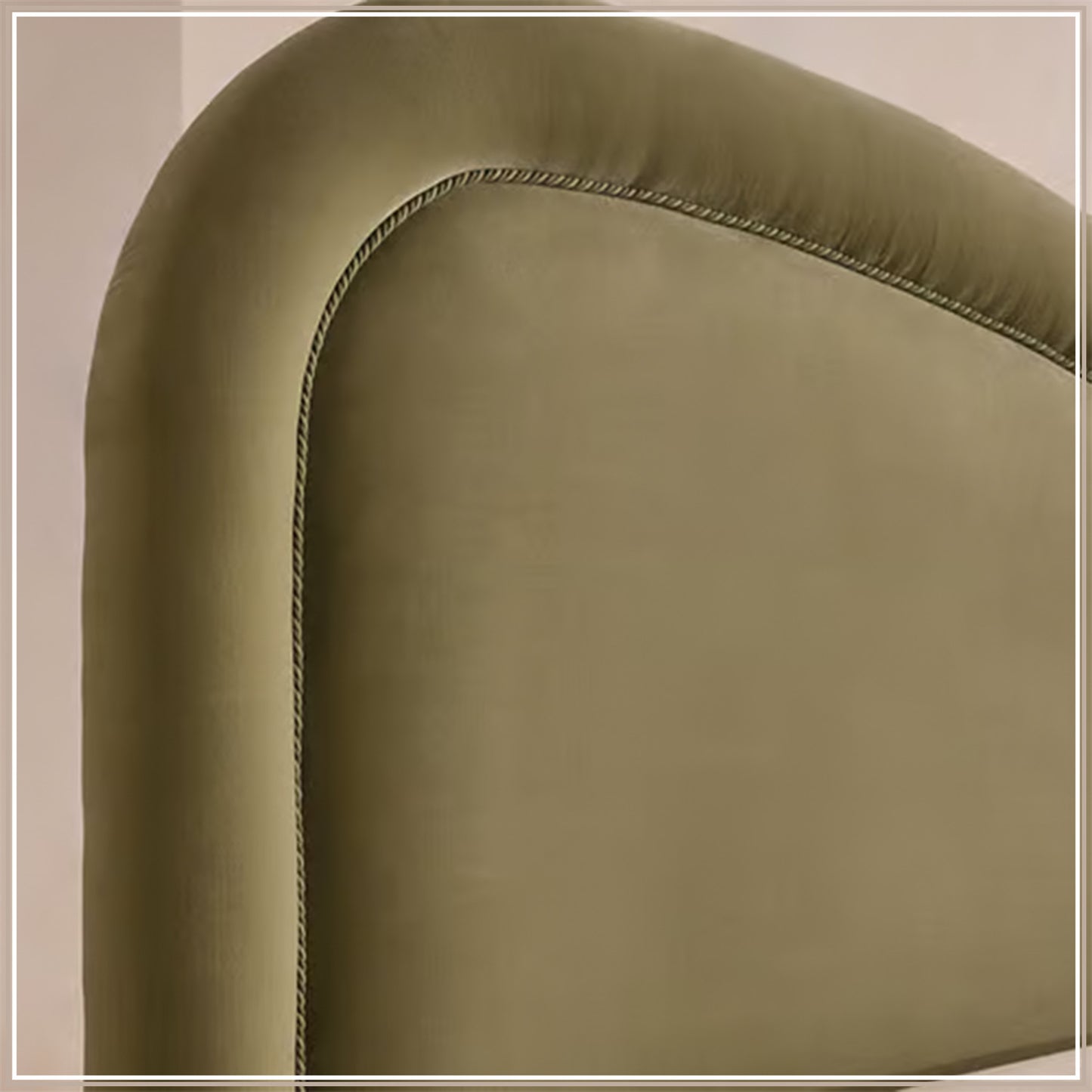 Elaris Curve Comfort Queen Size Bed in Lichen Velvet with Engineer Wood Frame & Hydraulic Storage