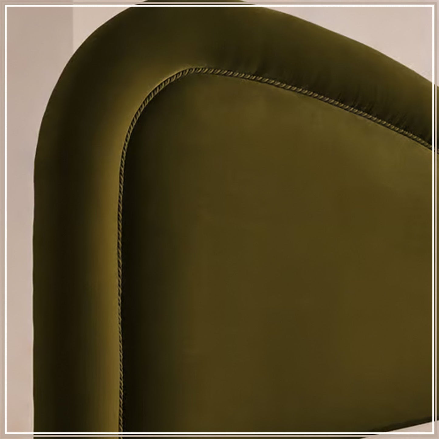 Elaris Curve Comfort King Size Bed in Olive velvet With Engineer Wood Frame & Hydraulic Storage