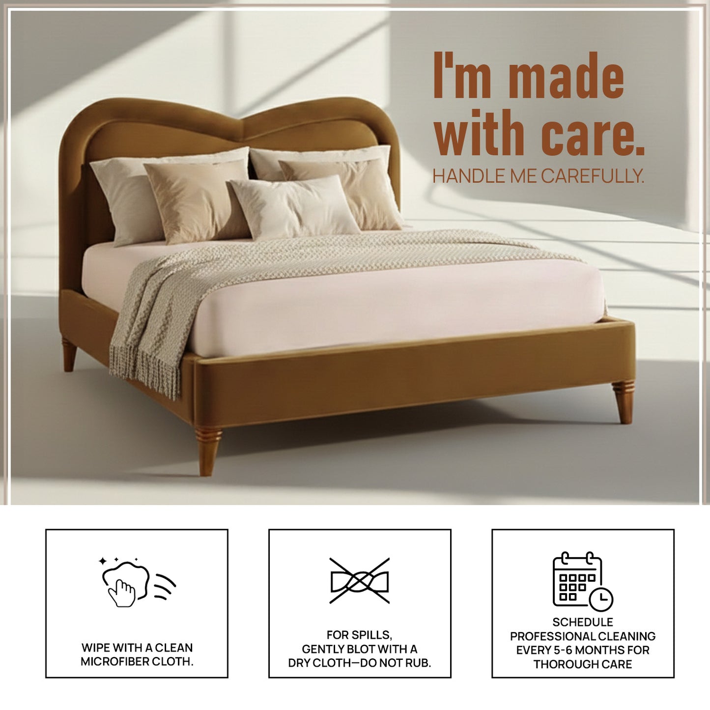 Elaris Curve Comfort Queen Size Bed in Mustard Velvet with Engineer Wood Frame & Hydraulic Storage