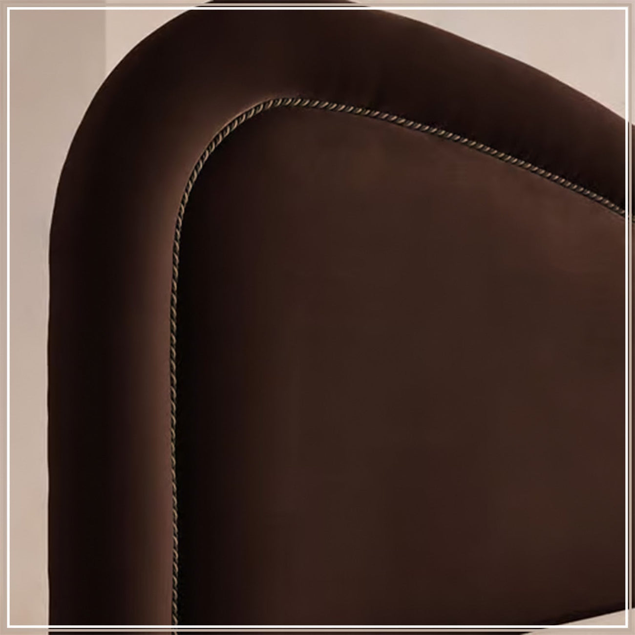 Elaris Curve Comfort King Size Bed in Dark Brown velvet With Engineer Wood Frame & Hydraulic Storage