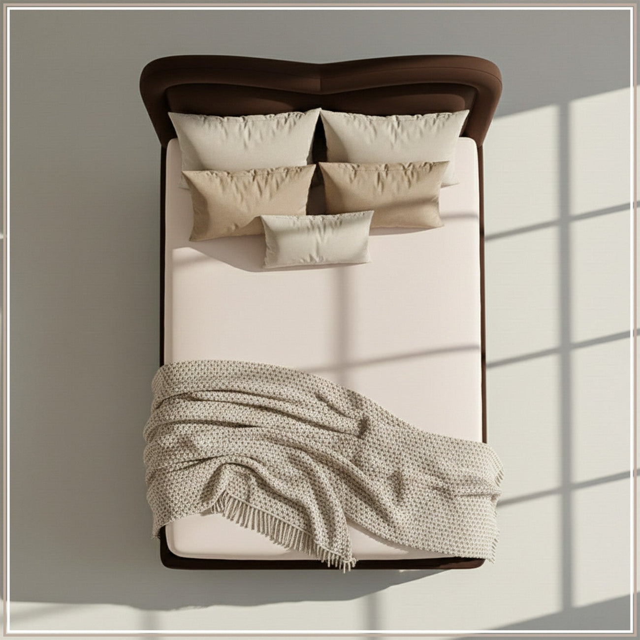 Elaris Curve Comfort King Size Bed in Dark Brown velvet With Engineer Wood Frame & Hydraulic Storage