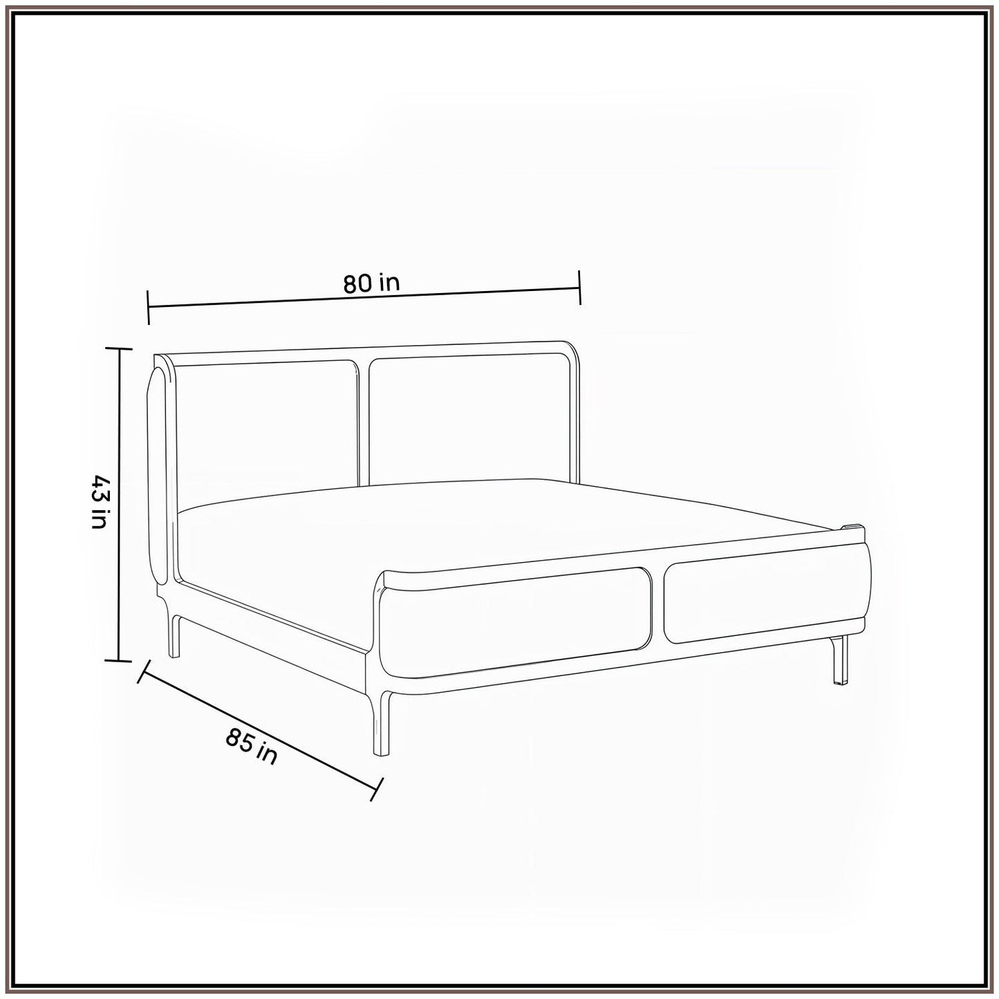 Valerio Duo-Panel Luxe King Size Bed in Mustard Velvet with Oak wood Frame