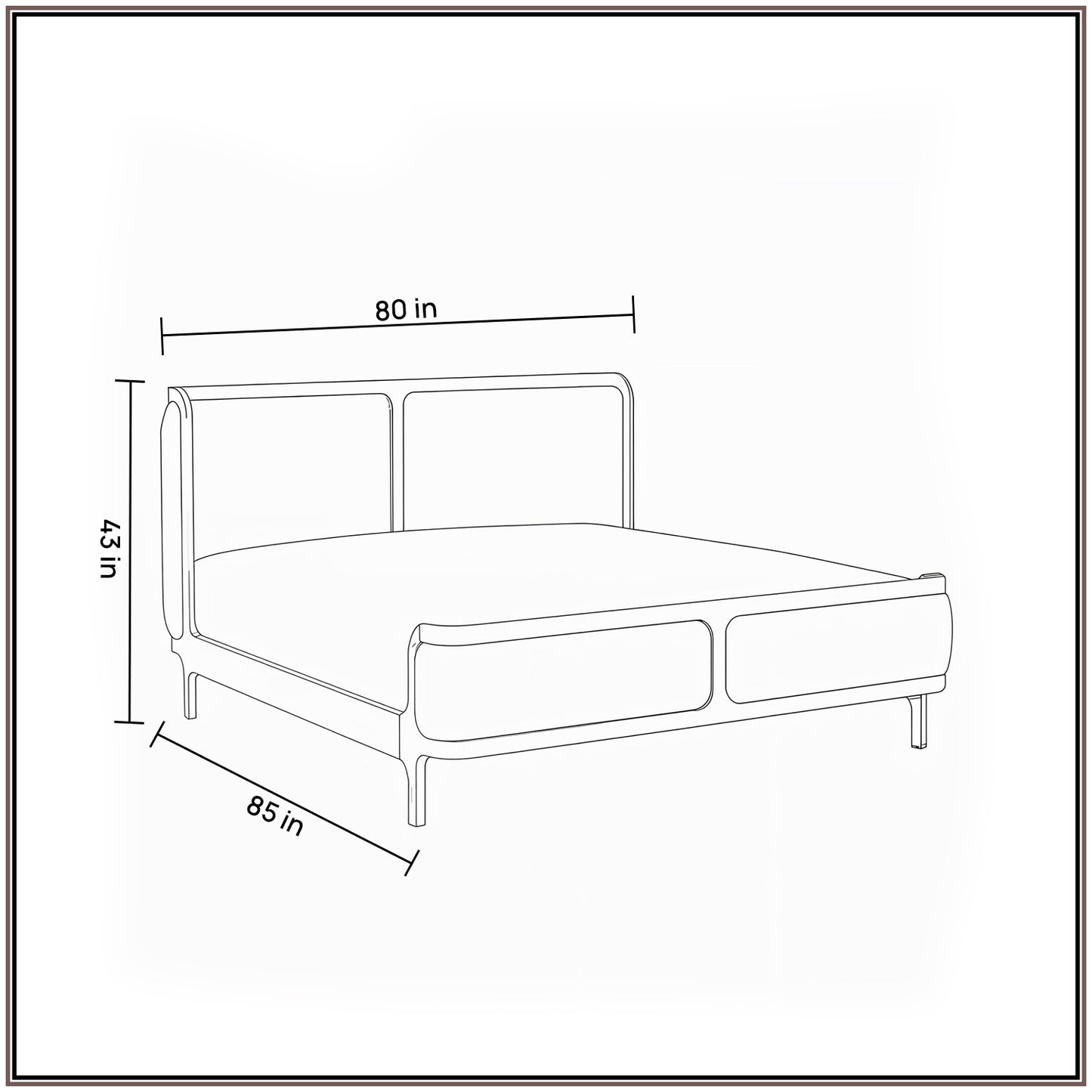 Valerio Duo-Panel Luxe King Size Bed in Rust Velvet with Oak wood Frame & Hydraulic Storage
