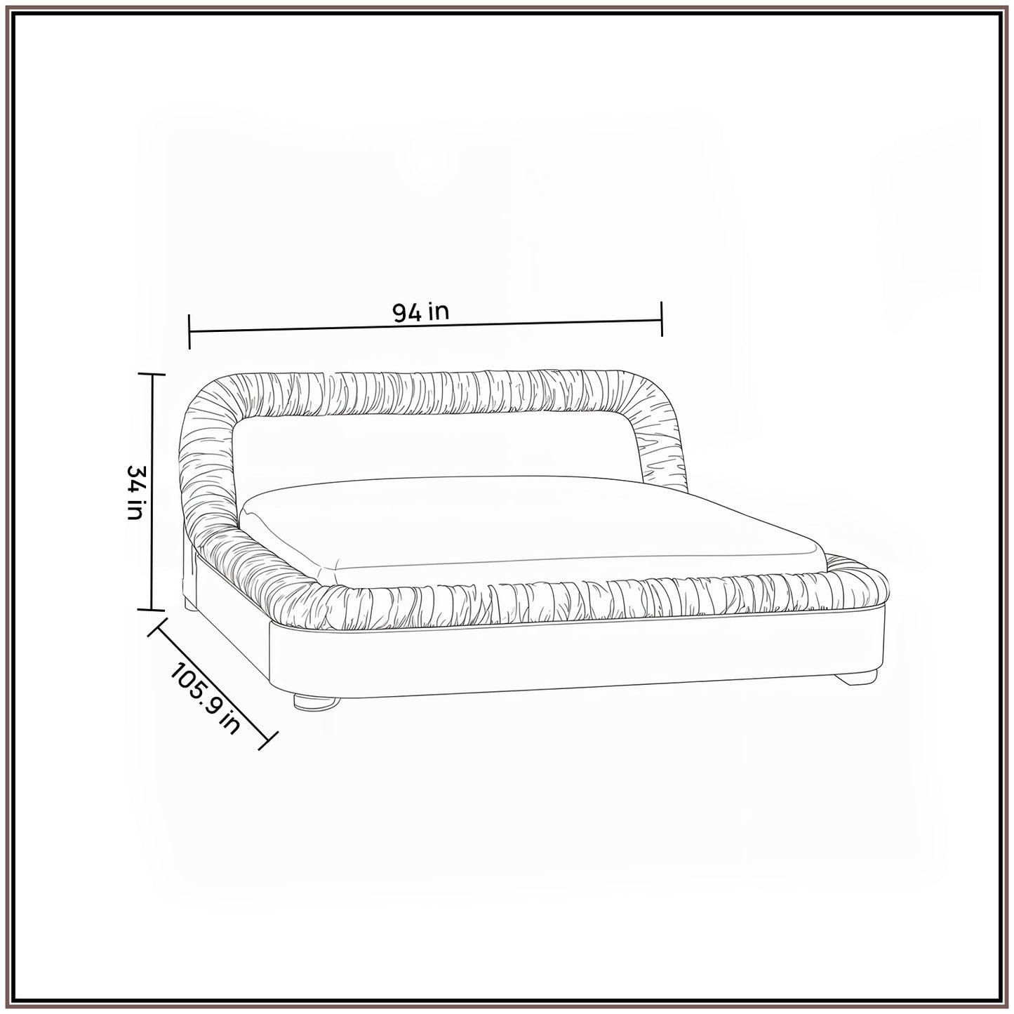 Casa Haven Relax King Size Bed in Off White Velvet with Engineered Hardwood Frame & Hydraulic Storage