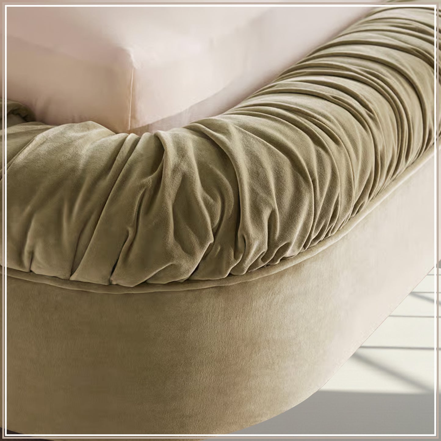 Casa Haven Relax King Size Bed in Light Green Velvet with Engineered Hardwood Frame & Hydraulic Storage