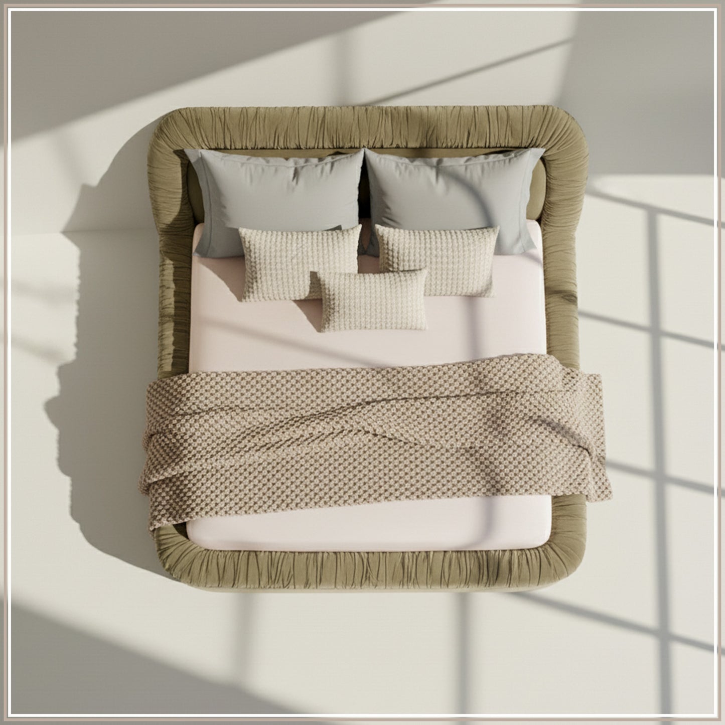 Casa Haven Relax King Size Bed in Light Green Velvet with Engineered Hardwood Frame & Hydraulic Storage