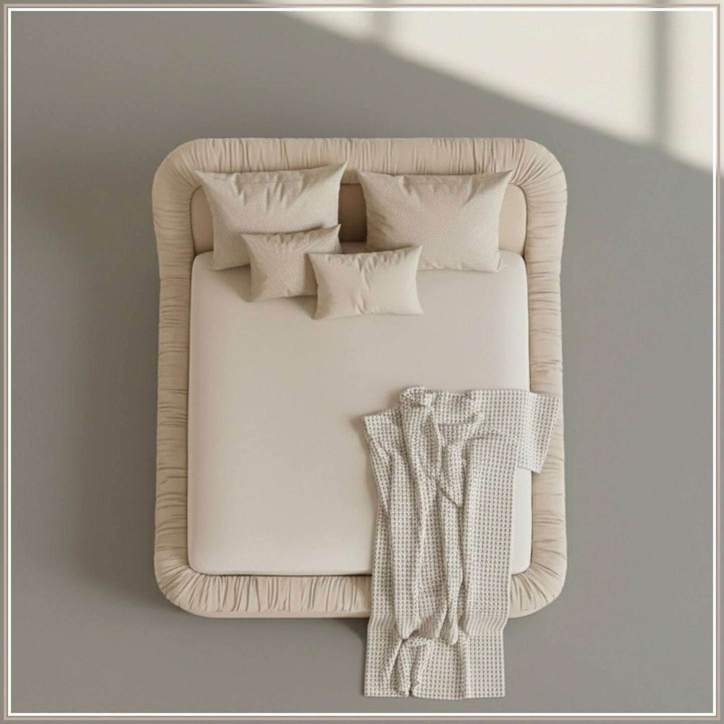 Casa Haven Relax King Size Bed in Off White Velvet with Engineered Hardwood Frame & Hydraulic Storage