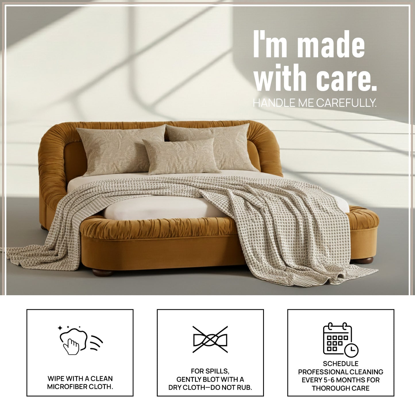 Casa Haven Relax King Size Bed in Mustard Velvet with Engineered Hardwood Frame & Hydraulic Storage