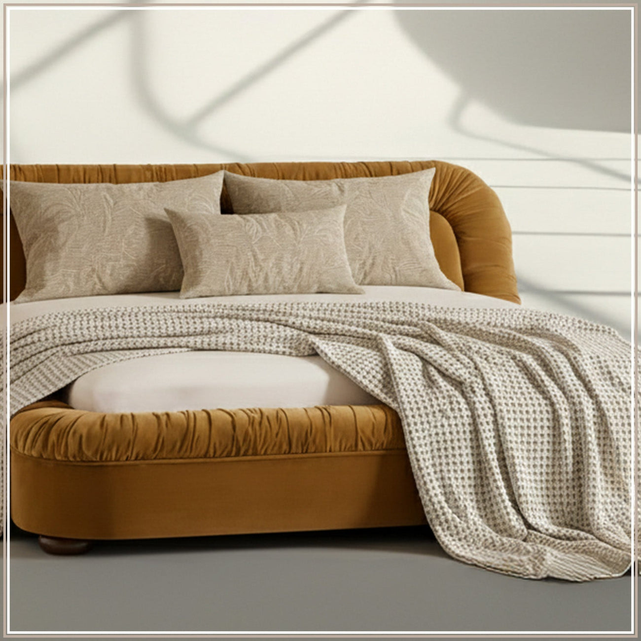Casa Haven Relax King Size Bed in Mustard Velvet with Engineered Hardwood Frame & Hydraulic Storage