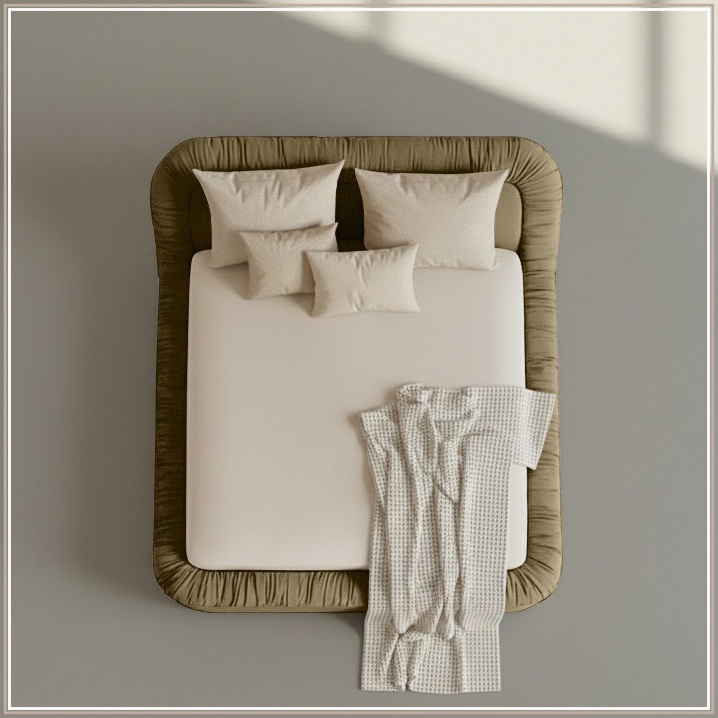 Casa Haven Relax Queen Size Bed in Dark Green Velvet with Engineered Hardwood Frame & Hydraulic Storage