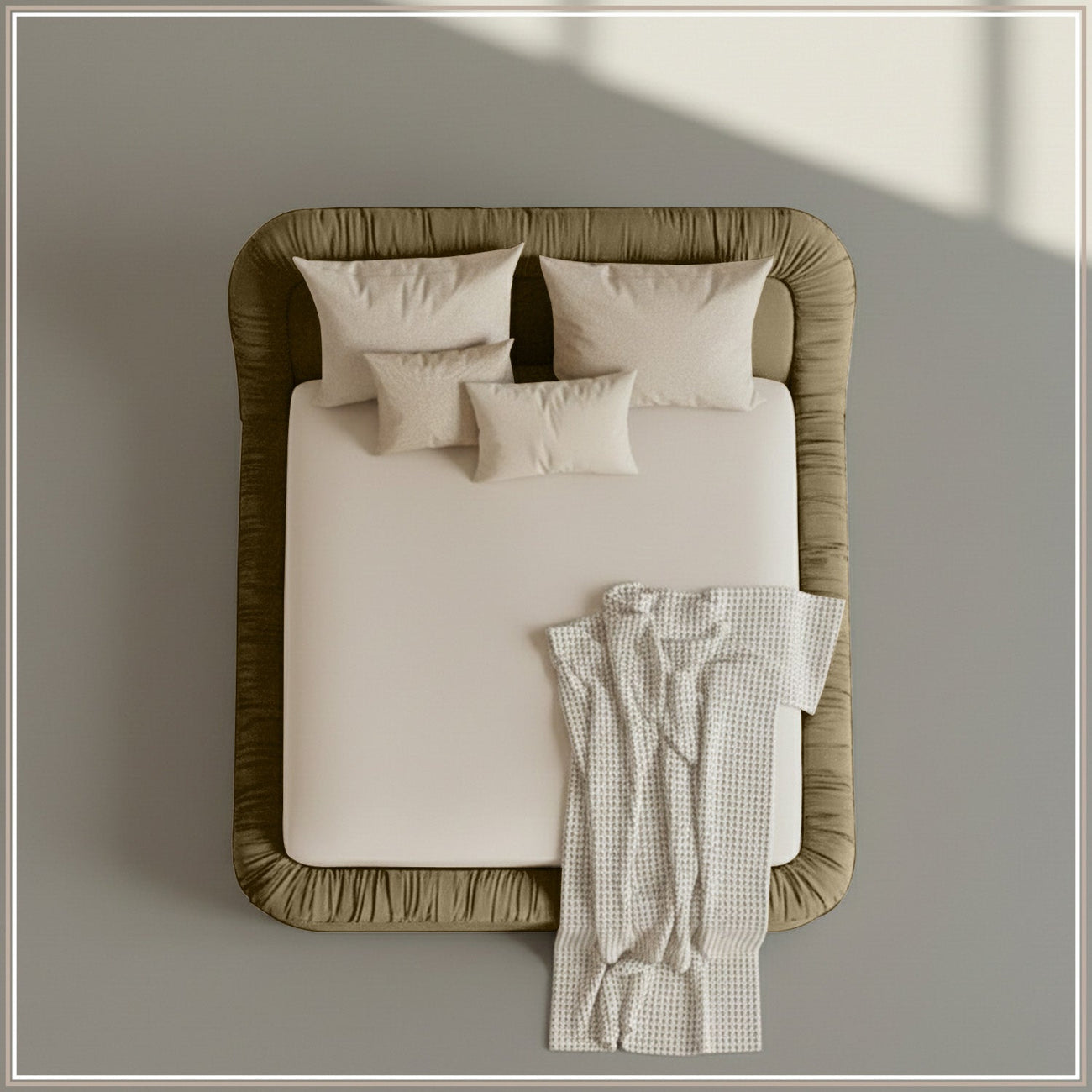 Casa Haven Relax Queen Size Bed in Dark Green Velvet with Engineered Hardwood Frame & Hydraulic Storage