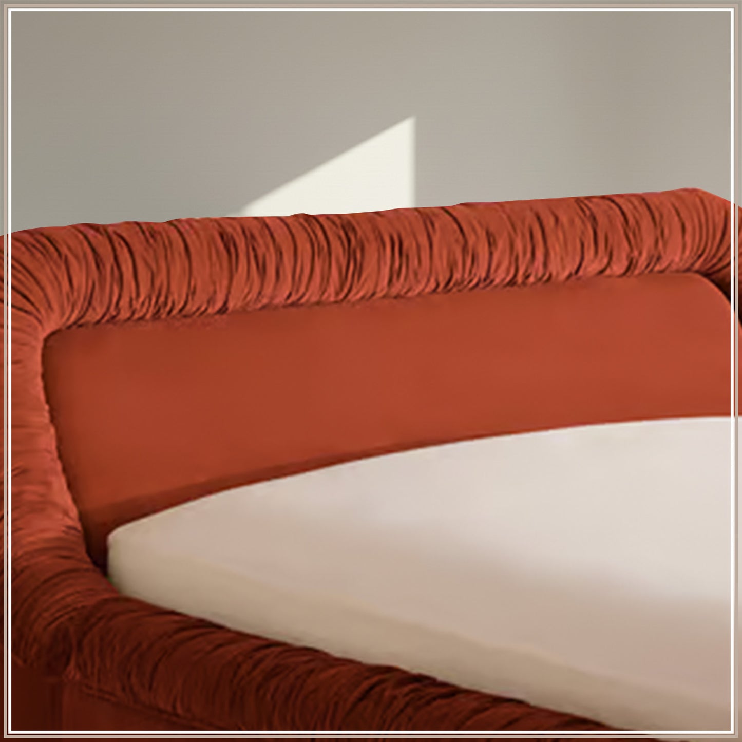 Casa Haven Relax King Size Bed in Rust Velvet with Engineered Hardwood Frame & Hydraulic Storage