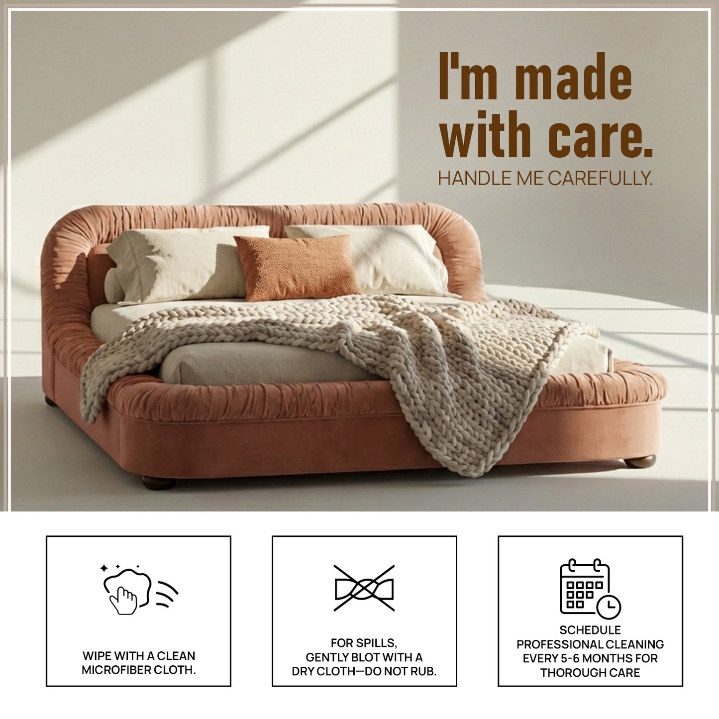Casa Haven Relax King Size Bed in Antique Rose Velvet with Engineered Hardwood Frame & Hydraulic Storage