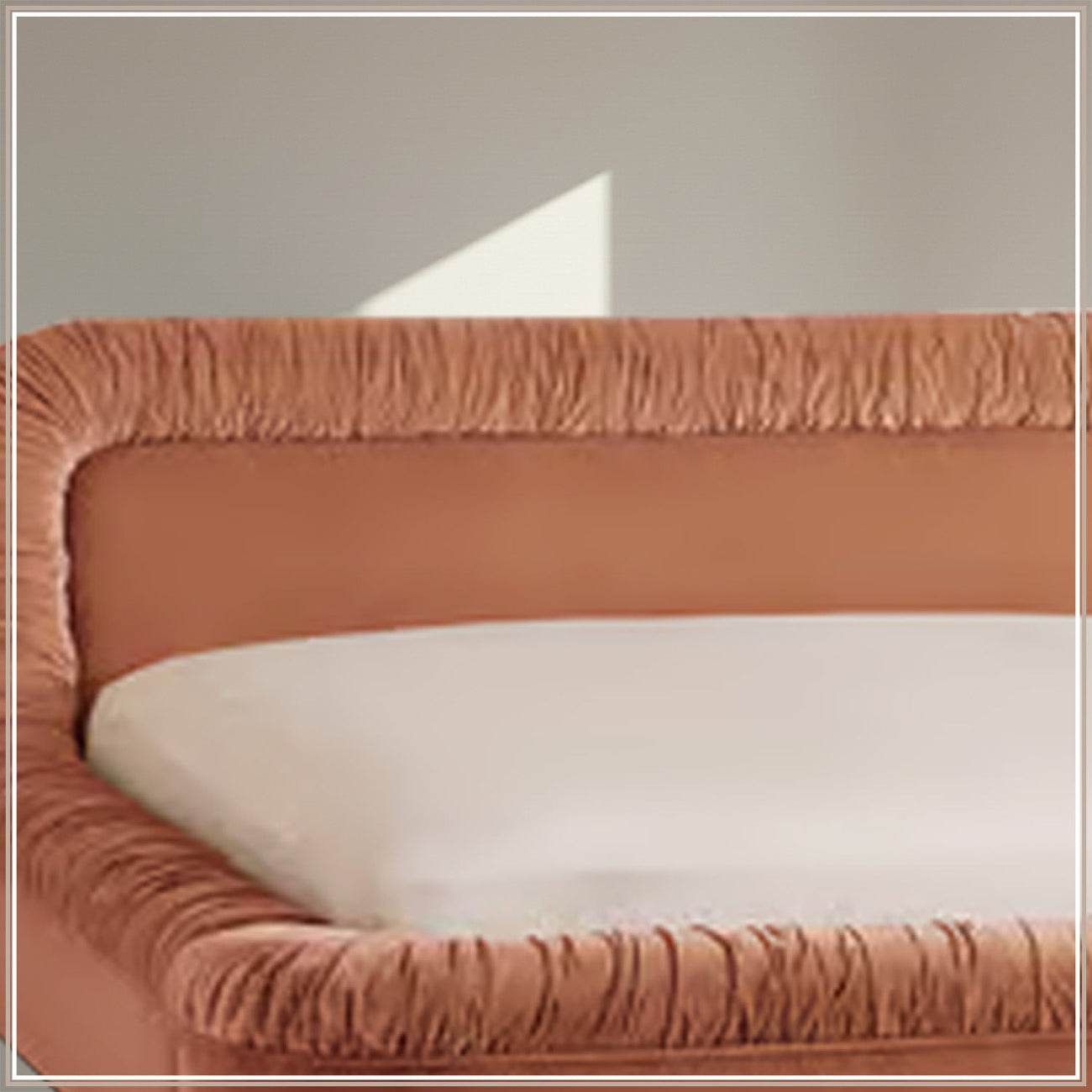 Casa Haven Relax Queen Size Bed in Antique Rose Velvet with Engineered Hardwood Frame & Hydraulic Storage