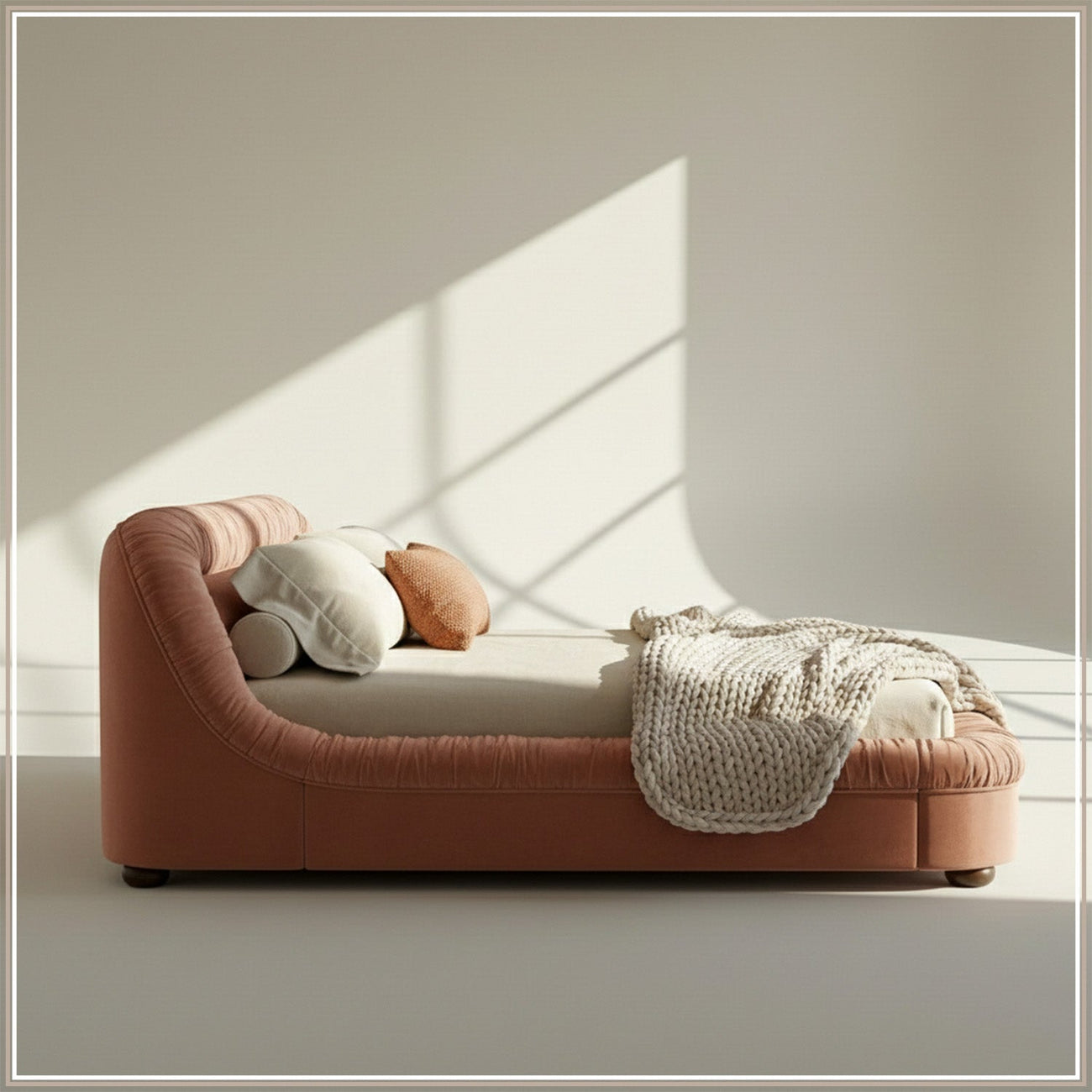 Casa Haven Relax King Size Bed in Antique Rose Velvet with Engineered Hardwood Frame & Hydraulic Storage