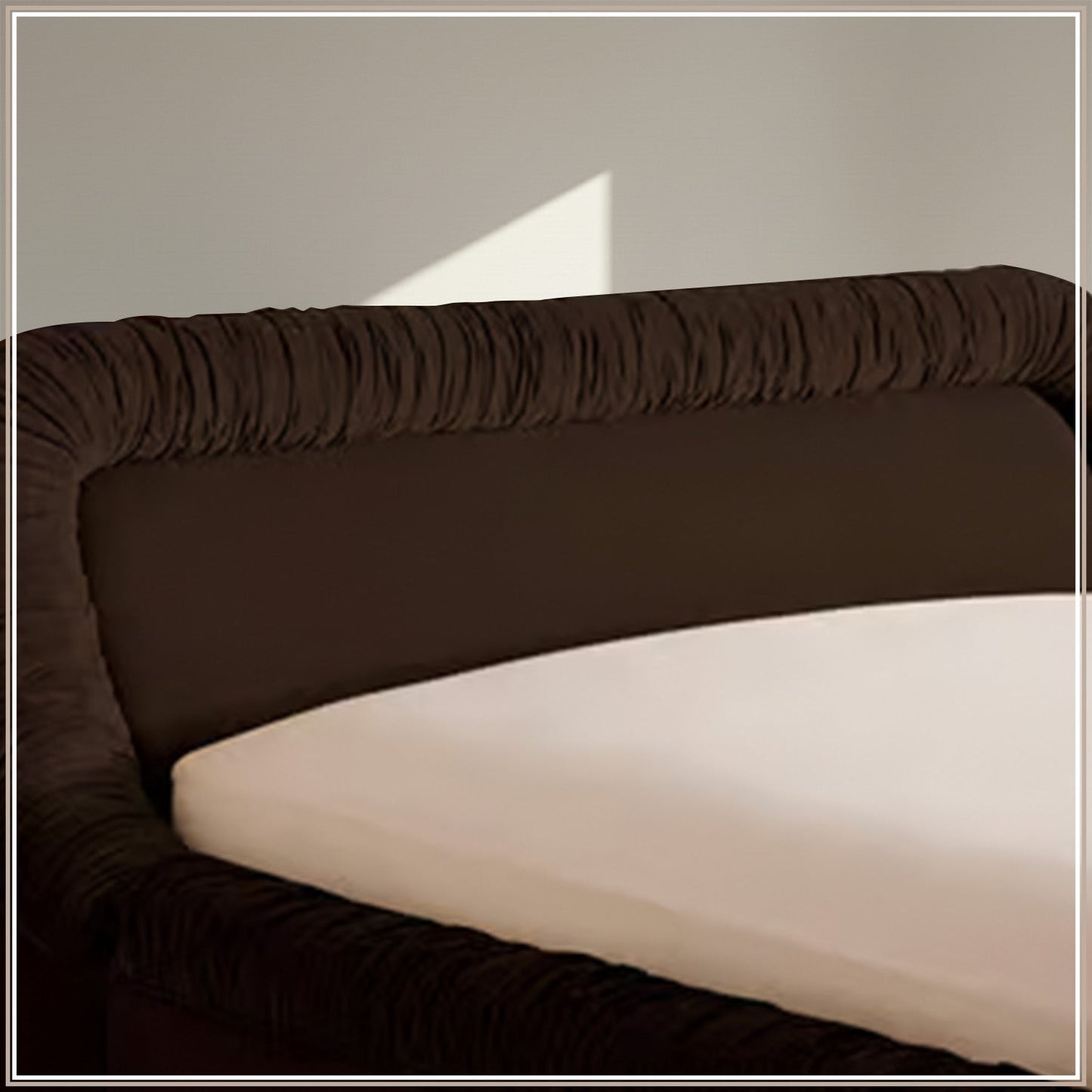Casa Haven Relax Queen Size Bed in Chocolate Velvet with Engineered Hardwood Frame & Hydraulic Storage