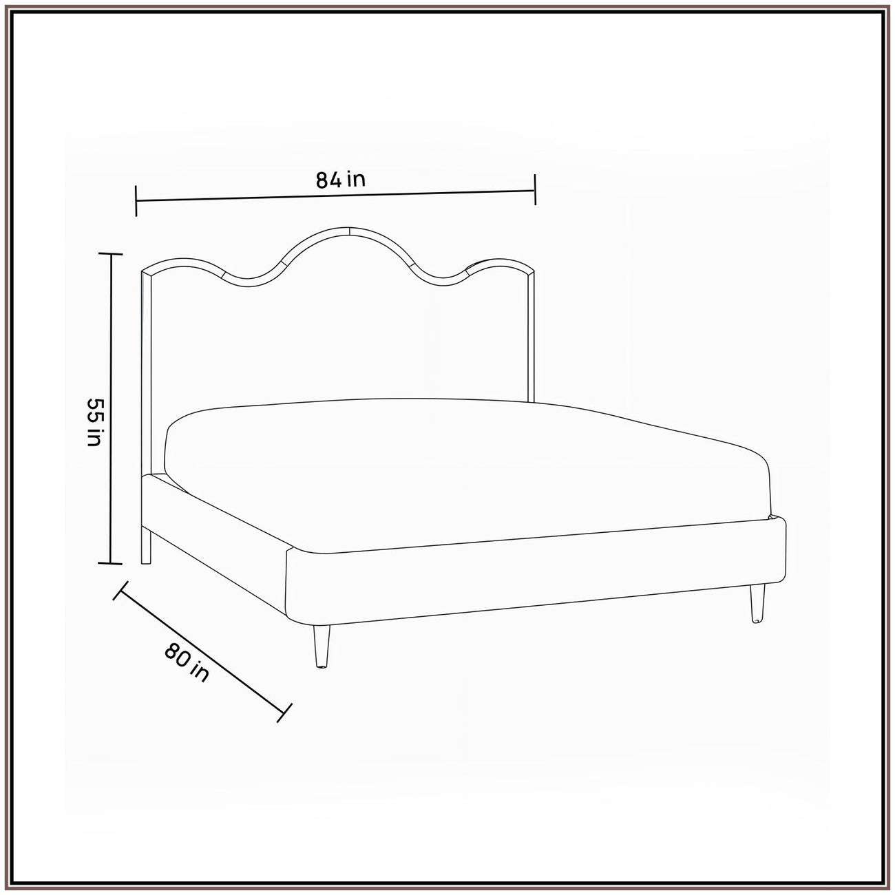 Solara Wave Luxe King Size Bed in Antique Rose Velvet with Oak wood Frame & Hydraulic Storage