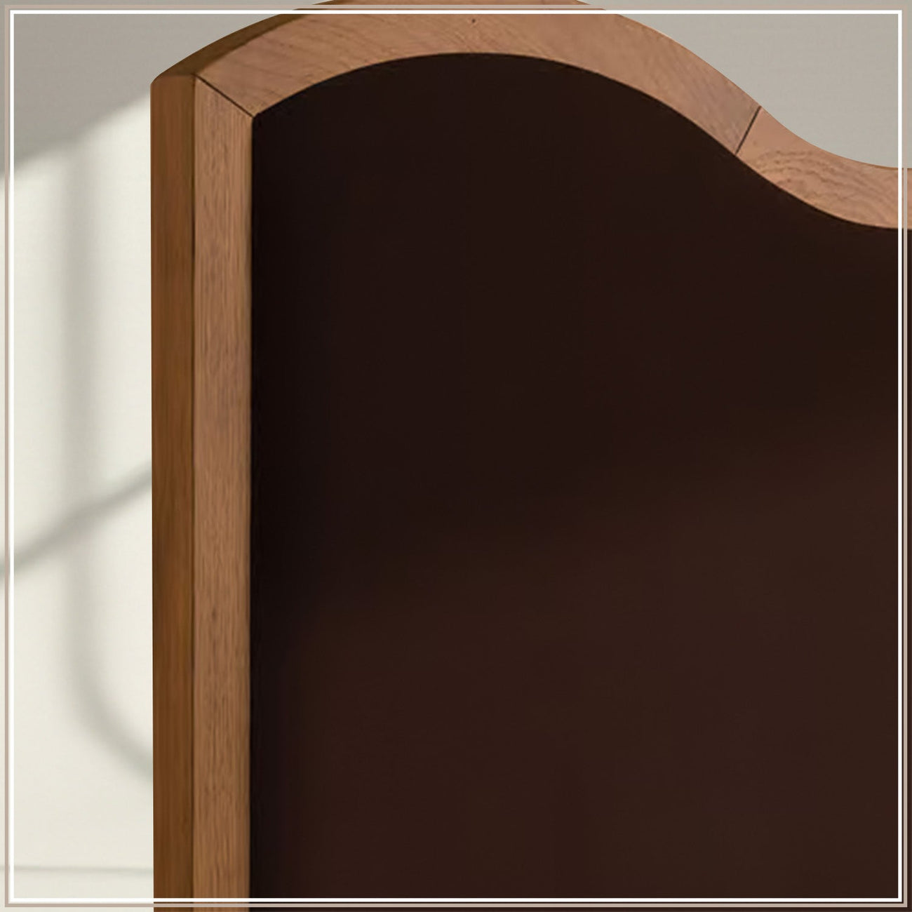 Solara Wave Luxe Queen Size Bed in Chocolate Velvet with Oak wood Frame & Hydraulic Storage