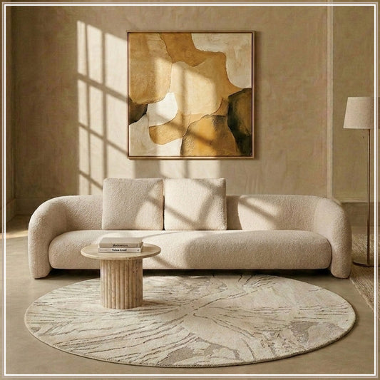 UrbanOpulence Three-Seater Sofa Creme