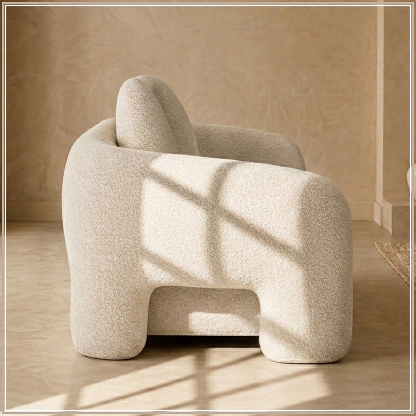 UrbanOpulence Three-Seater Sofa Creme
