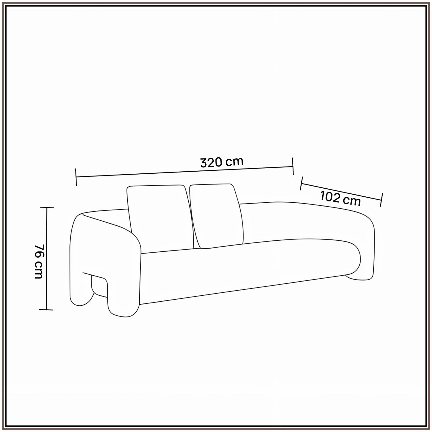 UrbanOpulence Five-Seater Sofa Creme