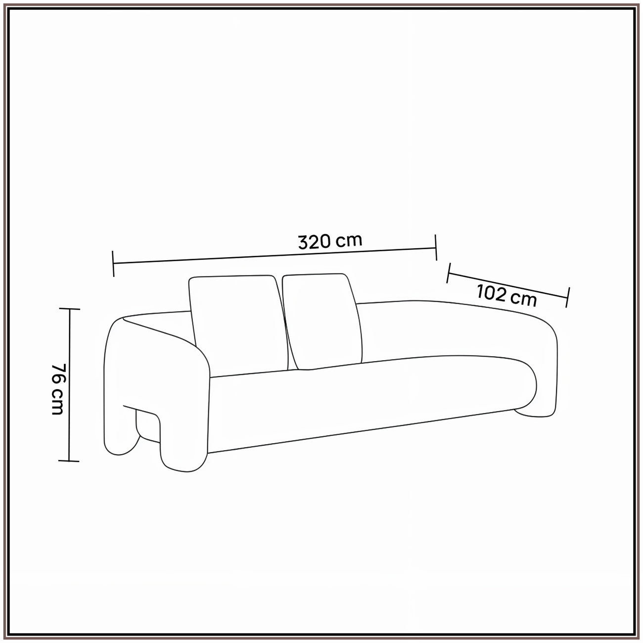 UrbanOpulence Five-Seater Sofa Creme