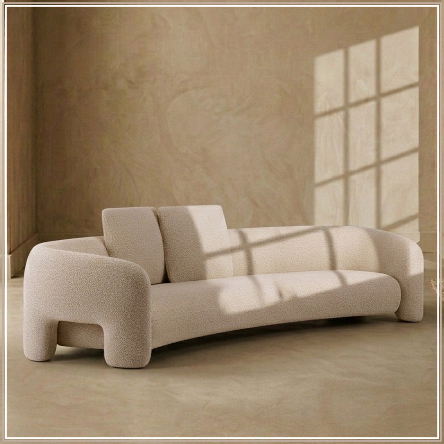 UrbanOpulence Five-Seater Sofa Creme