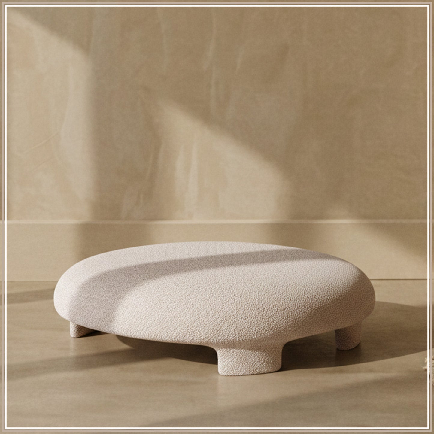 UrbanOpulence Bench Ottoman: Living Room Creme