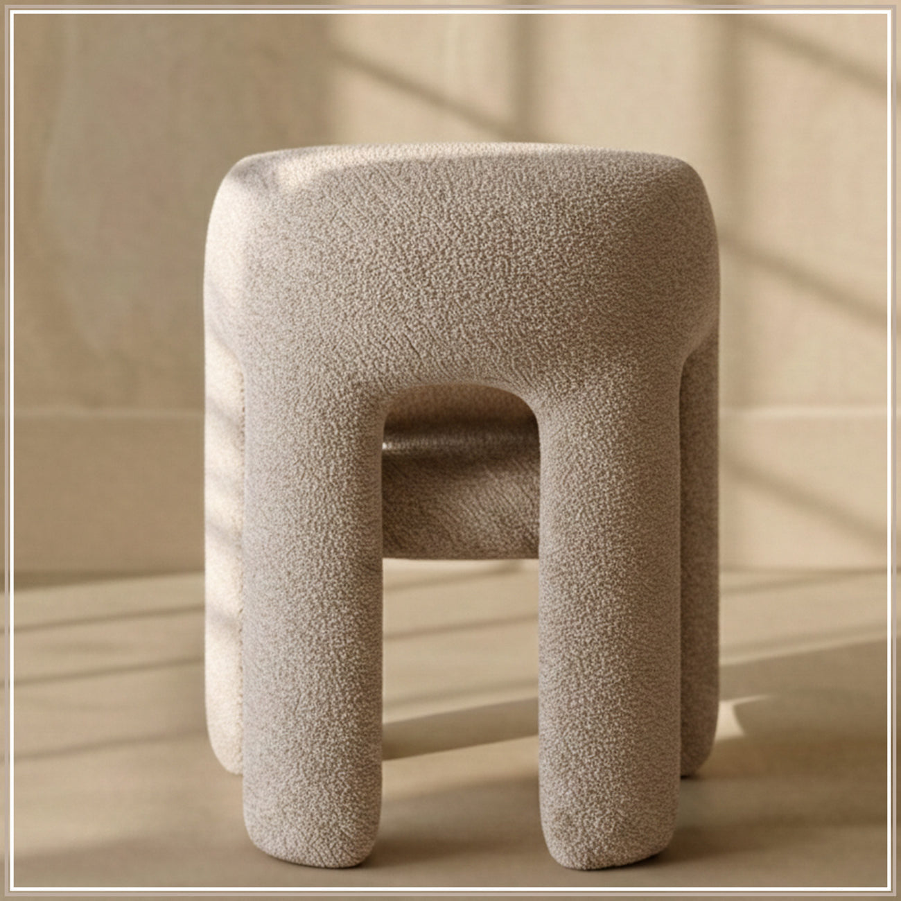 UrbanOpulence Boucle Dining Chair Creme