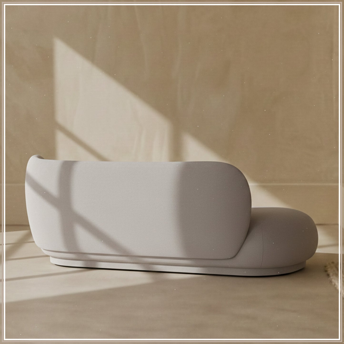 EliteElegance Velvet Two-Seater Sofa Light Grey