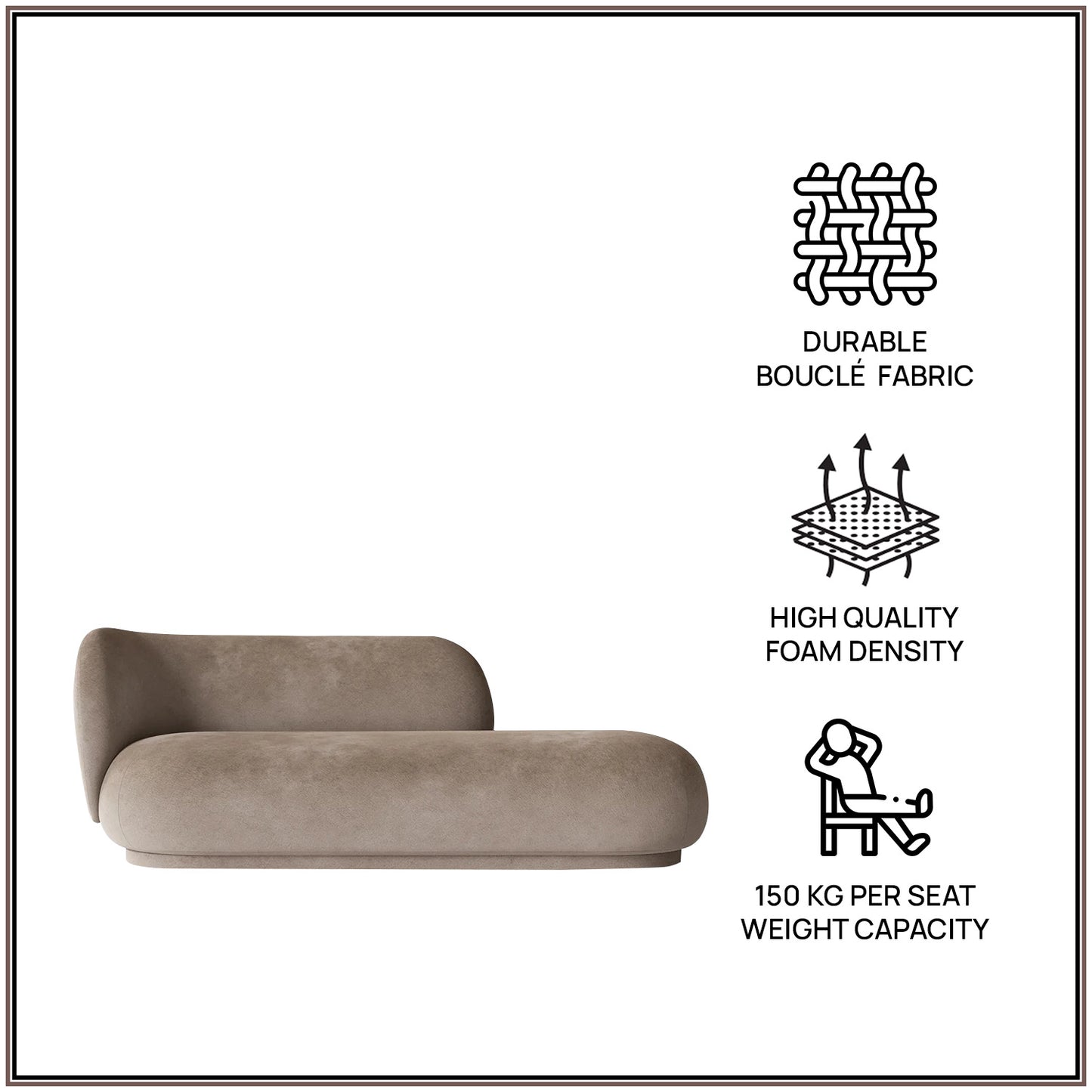 EliteElegance Velvet Two-Seater Sofa Mouse Grey