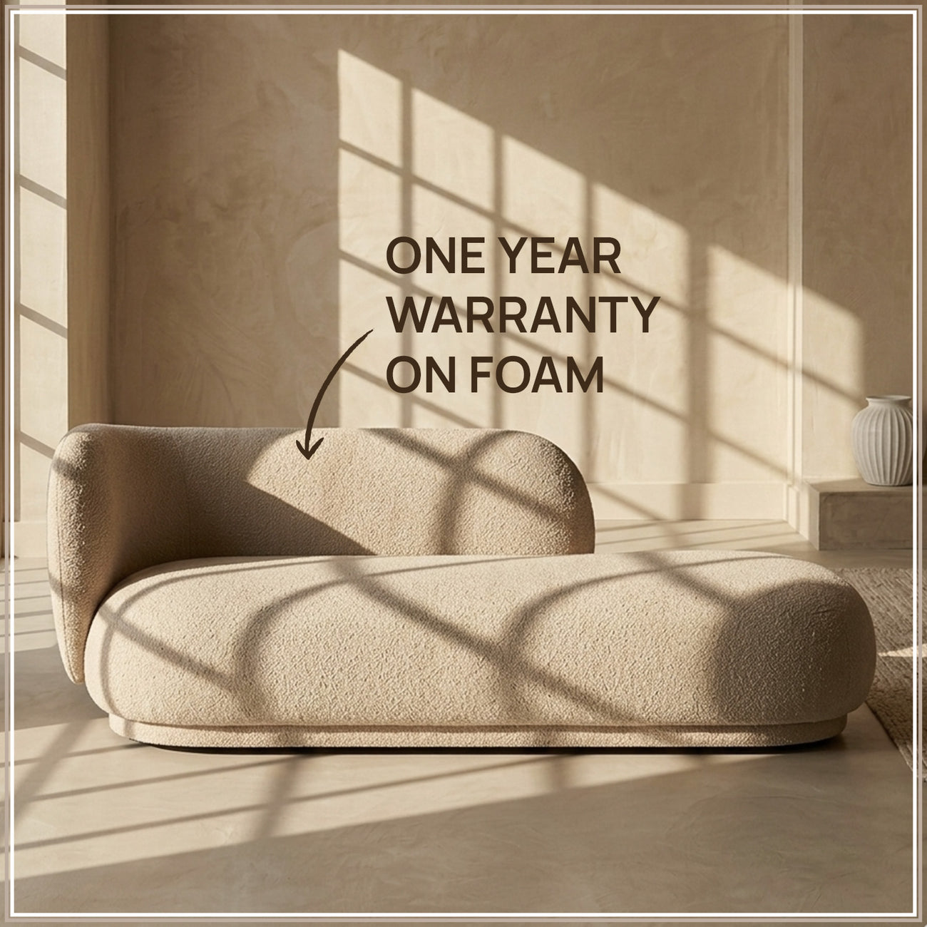 EliteElegance Suede Two-Seater Sofa Sand