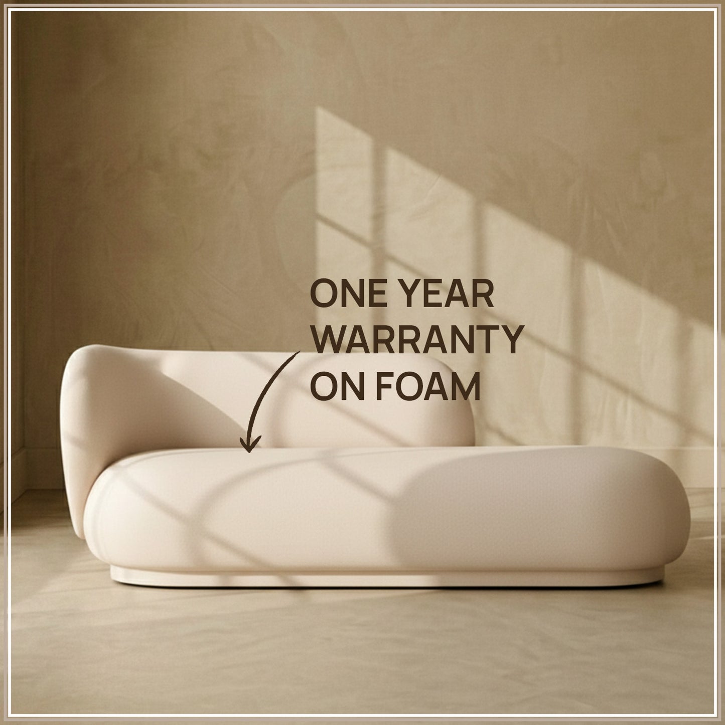 EliteElegance Suede Two-Seater Sofa Creme