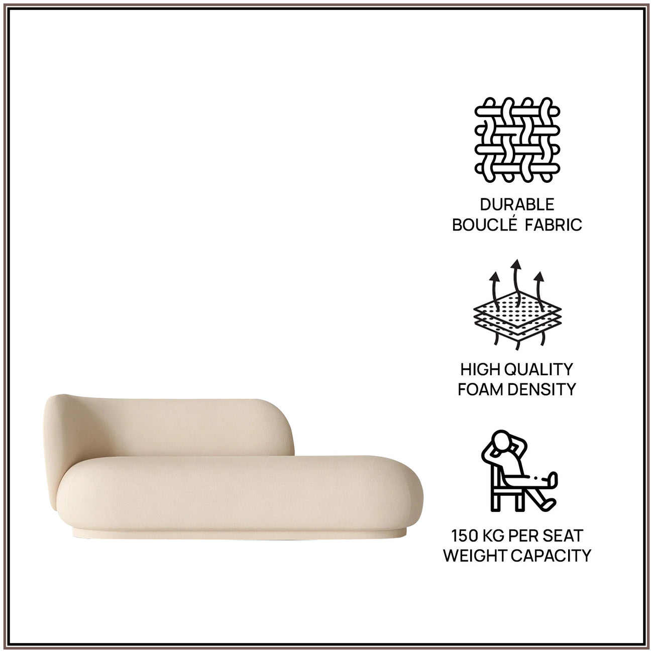 EliteElegance Suede Two-Seater Sofa Creme