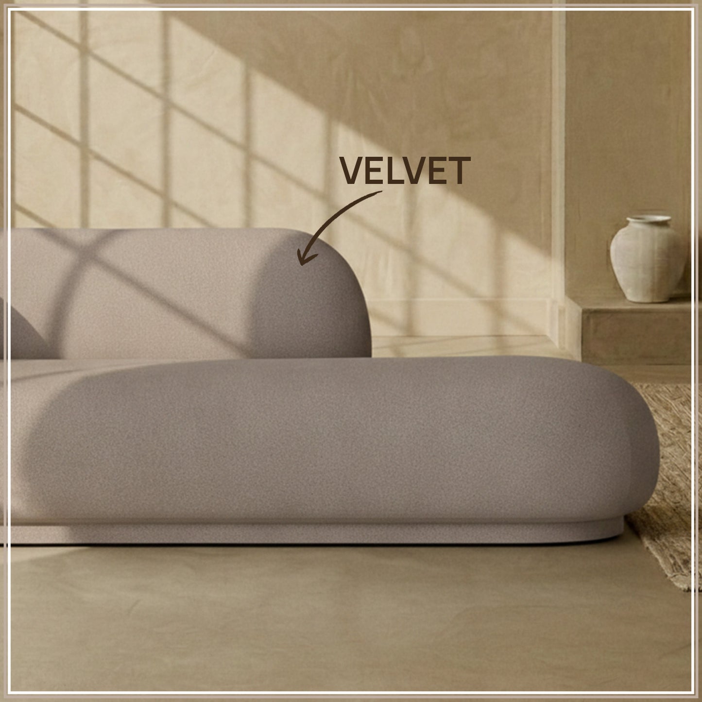 EliteElegance Suede Two-Seater Sofa Dark Grey